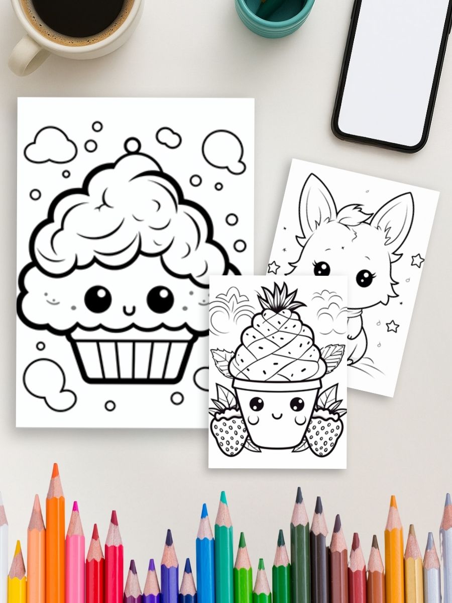 Mega Kawaii Bundle – 297 Super Cute Coloring Pages - Image 4